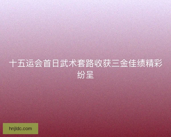十五运会首日武术套路收获三金佳绩精彩纷呈